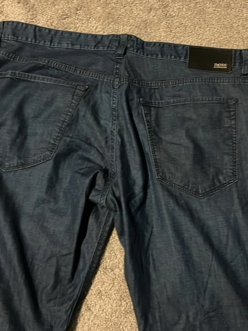 Boss Slim Straight Jeans in Deep Indigo